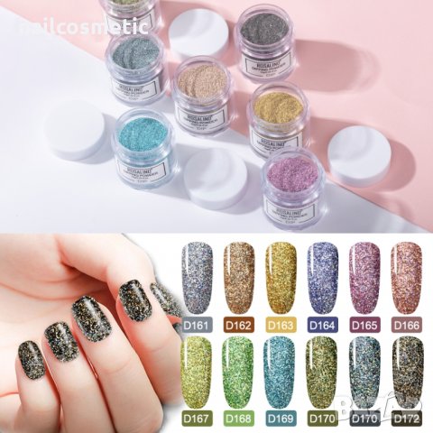 Пудра дипинг за изграждане на нокти с блясък, снимка 3 - Продукти за маникюр - 25537873