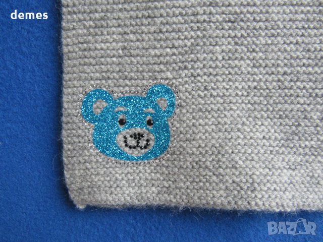  Сив детски шал , 100% органична вълна , Монголия-9, снимка 2 - Шапки, шалове и ръкавици - 25966166