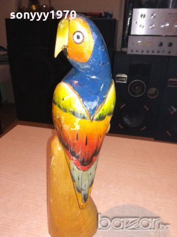 ретро колекция-папагал-дърво/лак-33х10см-внос франция, снимка 10 - Антикварни и старинни предмети - 20245035