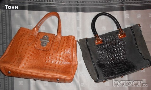 Кафява  кожена чанта genuine leather Made in Italy, снимка 15 - Чанти - 20925504