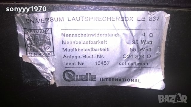 universum lb837 тонколони 2бр-внос швеицария, снимка 14 - Тонколони - 22541176