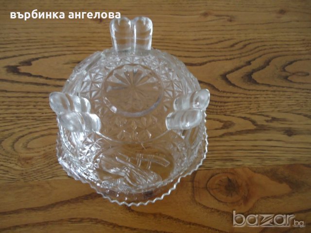 Стара купа от стъкло, снимка 4 - Чинии - 20715727