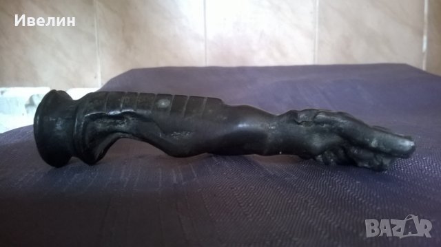 стара метална статуетка арт деко, снимка 5 - Антикварни и старинни предмети - 23911884