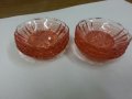 Стъклени чинии чинийки розово стъкло, снимка 6