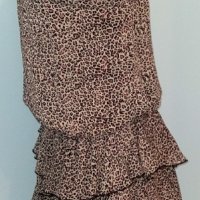 Рокля с набори в лилав леопардов принт / копринена рокля / леопардов принт , снимка 4 - Рокли - 25723651