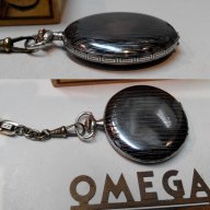 Джобен часовник OMEGA - сребро,ниело ОМЕГА, снимка 10 - Джобни - 16453348