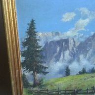 стара картина-планински пейзаж, снимка 5 - Картини - 15499823