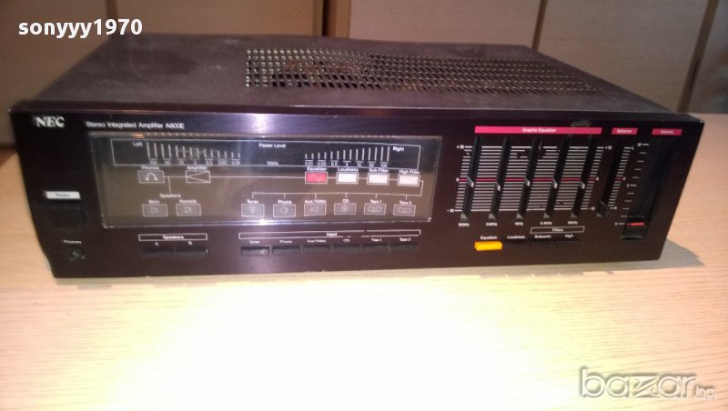 nec a800e stereo amplifier-400watts-made in japan-внос швеицария, снимка 1