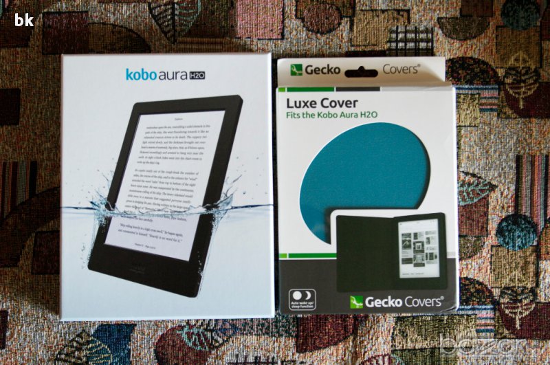 Kobo Aura H2O електронна книга в комплект със стилен калъф, снимка 1