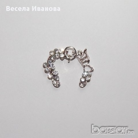 ОБЕЦА ЗА ПЪП С КРИСТАЛИ, снимка 5 - Обеци - 10605894