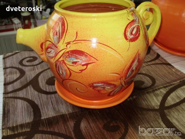 Саксия с формата на чайник, снимка 2 - Декорация за дома - 19818289