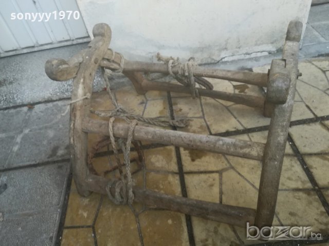 АНТИК-самар+стреме-ретро колекция-дърво и метал-антика-60х40х40см, снимка 5 - Антикварни и старинни предмети - 20958746