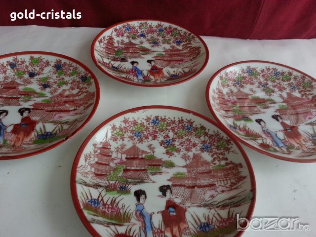 рисувани чинийки японски фин  порцелан , снимка 7 - Антикварни и старинни предмети - 19984903