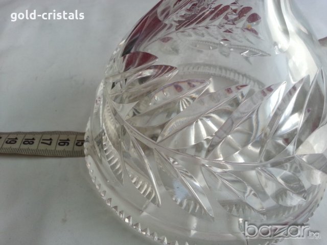 антикварна  кристална гарафа , снимка 7 - Антикварни и старинни предмети - 20721214
