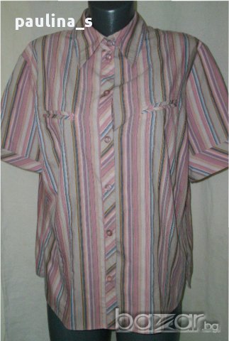 Еластична памучна риза ”Chicc” / голям размер , снимка 1 - Ризи - 14946803
