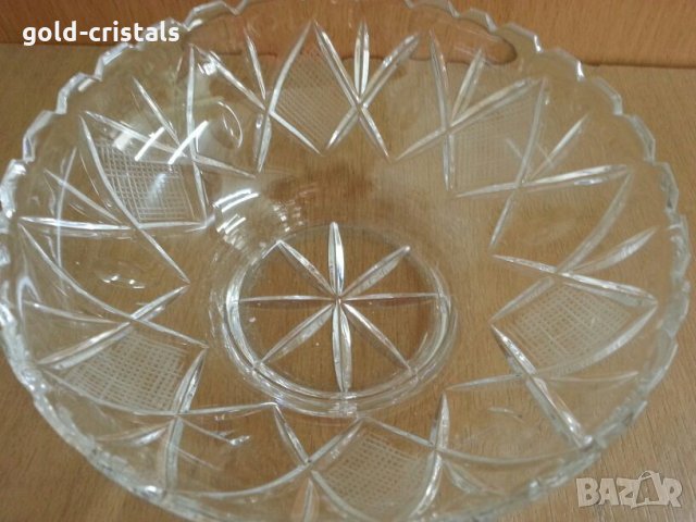 Стар български кристал купа фруктиера, снимка 11 - Антикварни и старинни предмети - 26113876