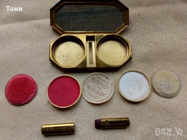 Houbigant секни ,пудриера 1900 - 1920 г , снимка 3 - Антикварни и старинни предмети - 23166459