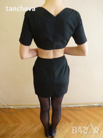 Къса черна рокля- S , снимка 4 - Рокли - 22259315