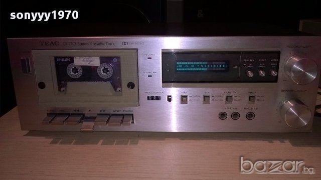 Teac cx-270 cassette deck-made in japan-нов внос швеицария, снимка 7 - Ресийвъри, усилватели, смесителни пултове - 13480854