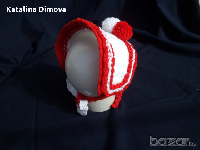 Шапка мартеничка,бяла или червена,детска , снимка 3 - Шапки, шалове и ръкавици - 12848043