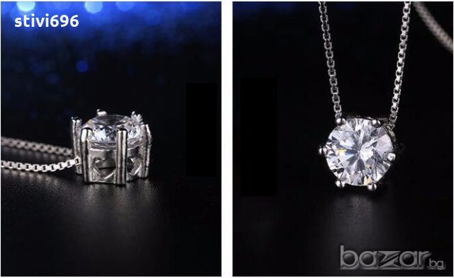 Колие Австрийски кубически цирконий 925 стерлинг.100 % Ново., снимка 8 - Колиета, медальони, синджири - 19977197