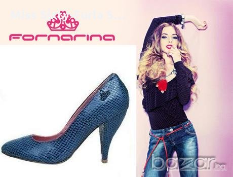 FORNARINA-нови сини обувки Форнарина-39 номер , снимка 12 - Дамски обувки на ток - 19705918