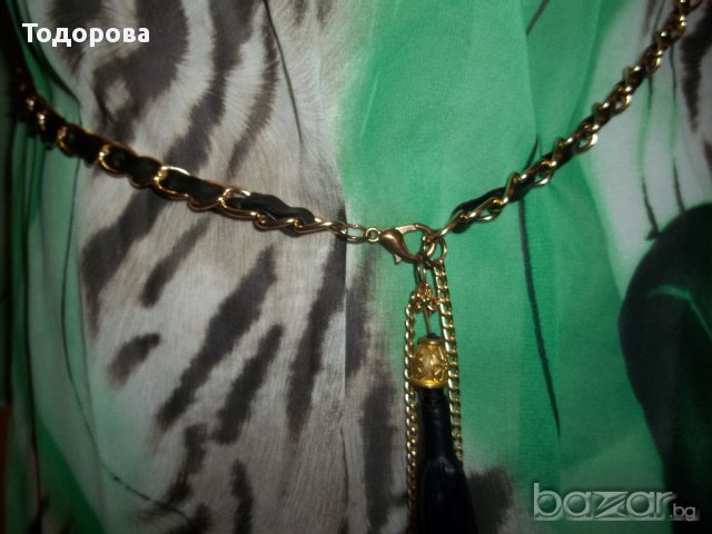 Прекрасна  дамска рокля в зелен шифон № М- Намалена, снимка 6 - Рокли - 9978311