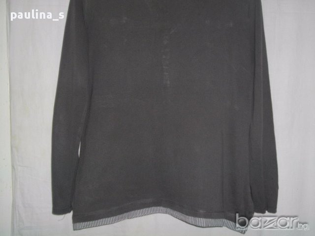 Дамска блуза "Esprit" с двойна яка / памучна блуза с избелващ ефект, снимка 7 - Блузи с дълъг ръкав и пуловери - 14016242