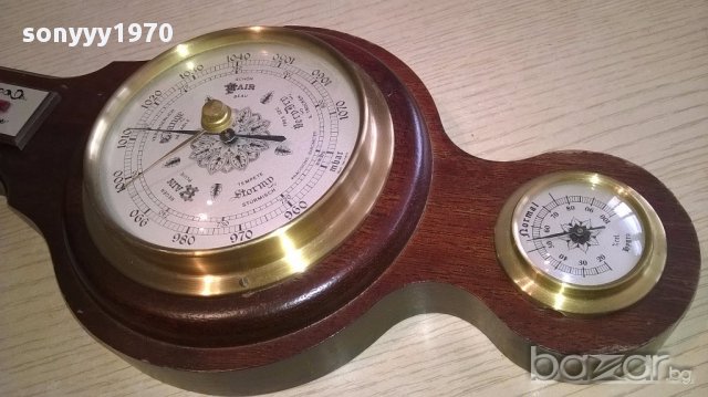 Ретро колекция-хидро/баро/термометър-54х16см-внос швеицария, снимка 9 - Антикварни и старинни предмети - 17723285