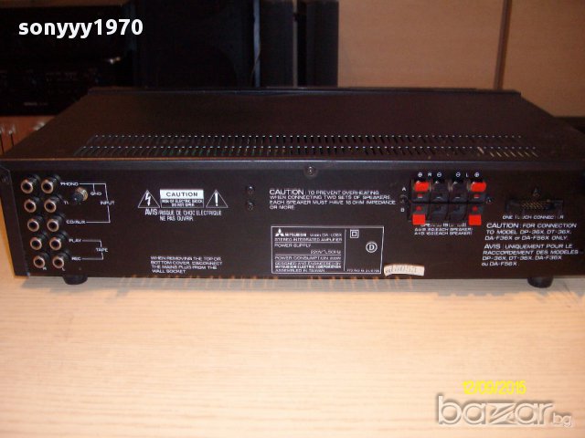 mitsubishi da-u36x-stereo amplifier-внос швеицария, снимка 8 - Ресийвъри, усилватели, смесителни пултове - 11867539
