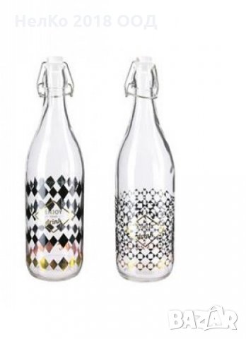 Стъклена бутилка с красива декорация, снимка 2 - Декорация за дома - 21693549