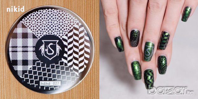 кръгла плочка / щампа шаблон за печат на нокти, снимка 14 - Продукти за маникюр - 14612306