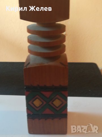 Стар дървен свешник-93, снимка 3 - Други ценни предмети - 24570688