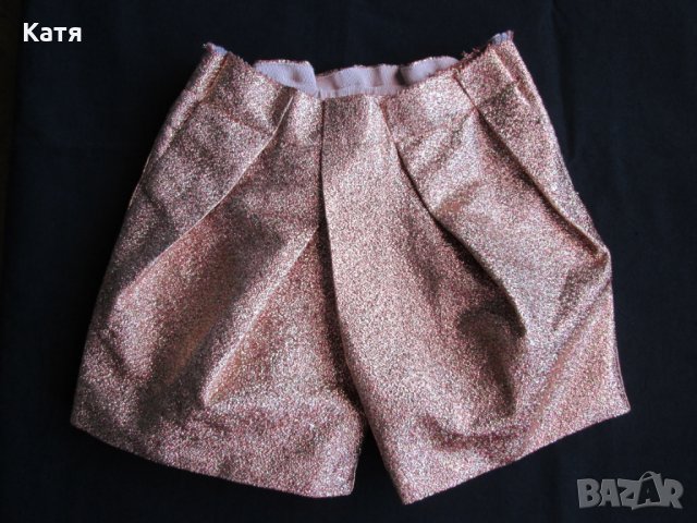 H&M Studio детски панталонки метални мед 4-6г момиче, снимка 1 - Детски рокли и поли - 25365148