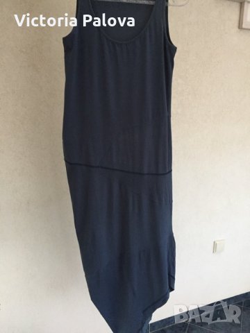 Красива тънка трикотажна асиметрична рокля SISLEY, снимка 2 - Рокли - 25363341