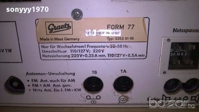 Graetz form77-stereo receiver-made in west germany-внос швеицария, снимка 12 - Ресийвъри, усилватели, смесителни пултове - 17046045