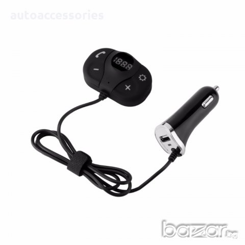 Автомобилен комплект Безжичен FM Bluetooth предавател MP3 плейър USB SD хендсфри дисплей ALD62, снимка 7 - Аксесоари и консумативи - 19595887