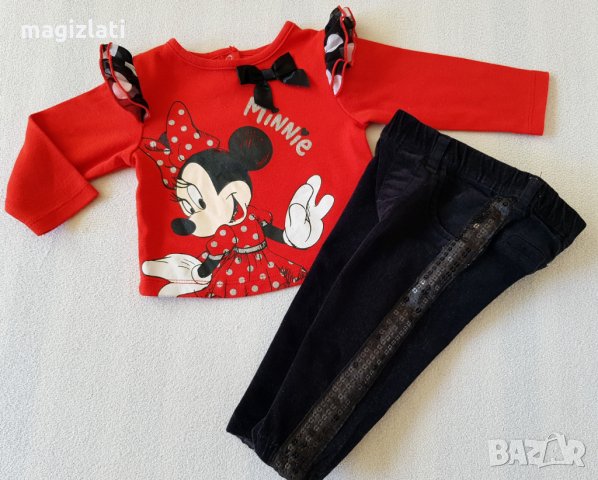 Панталон с паети 3-6 месеца, снимка 2 - Комплекти за бебе - 24569527
