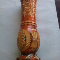 Дърворезба -уникална ваза, снимка 7 - Антикварни и старинни предмети - 25456334