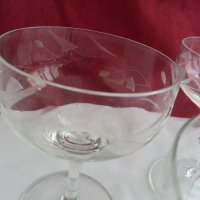 стъклени чаши гравирани, снимка 10 - Антикварни и старинни предмети - 19581310