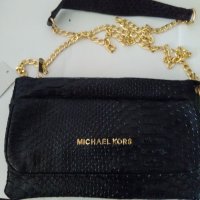 Кожена черна чанта Michael Kors, снимка 1 - Чанти - 19957094
