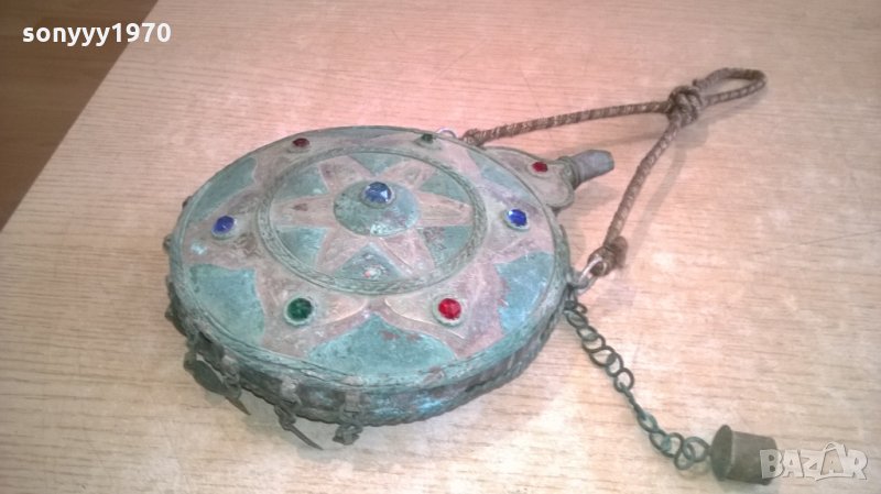 АНТИКА-ретро колекция-мед/месинг-патина-внос швеицария, снимка 1