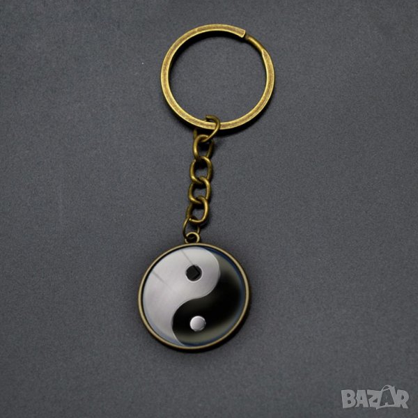 Ин-Ян Ключодържател - Бронзов, снимка 1