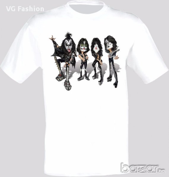 Kiss Rock Band Funny Тениска Мъжка/Дамска S до 2XL, снимка 1