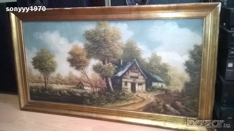 Drober-огромна испанска картина 112/63см-внос канарите, снимка 1