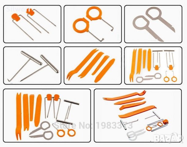 Ремонтен комплект инструменти за разглобяване и демонтаж на интериор, кола, 12 части, снимка 8 - Аксесоари и консумативи - 21611202