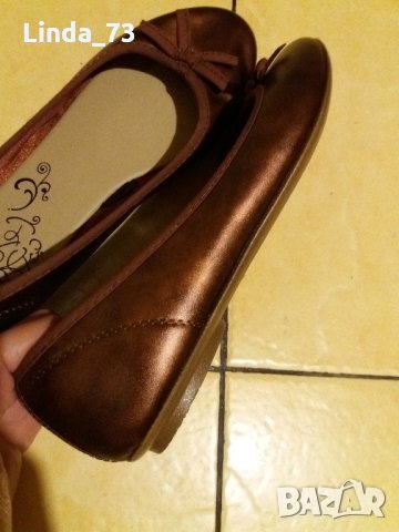 Дам.обувки-/изк.кожа/-№40-цвят-кафяво-бордо-/металик/., снимка 6 - Дамски ежедневни обувки - 22385521