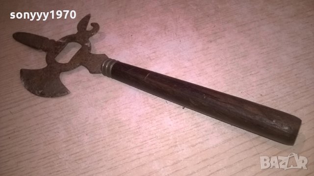 нож-32х11см-интересен метален с дървена дръжка-внос франция, снимка 11 - Колекции - 26193552