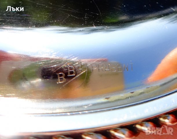Посребрена чинийка,подложка BBI. , снимка 4 - Чинии - 22358914