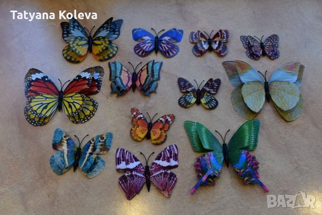3D пеперуди за декорация с двойни крила СВЕТЕЩИ, снимка 2 - Декорация за дома - 25424987